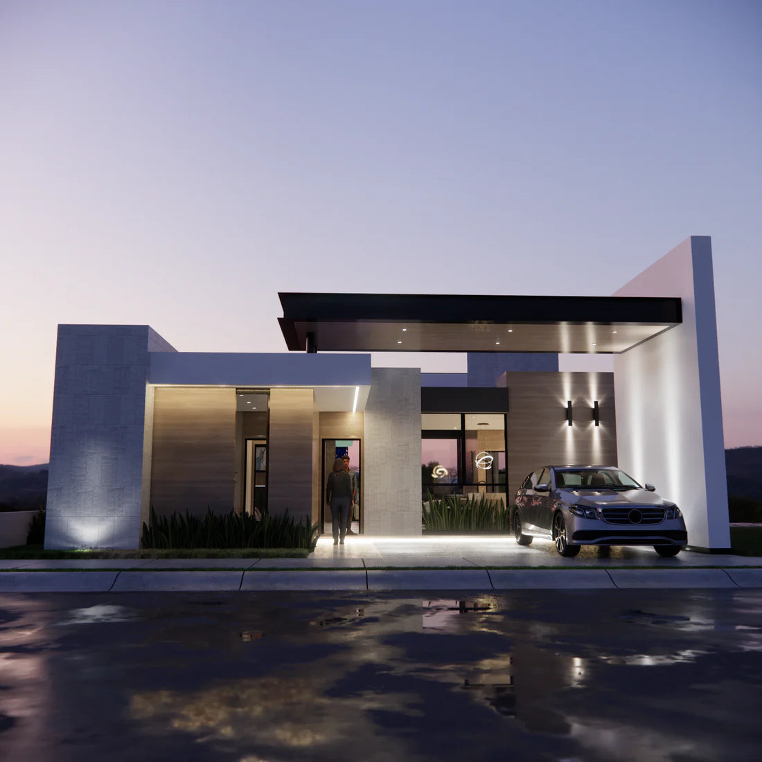 Single-story house plans 12 x 20m