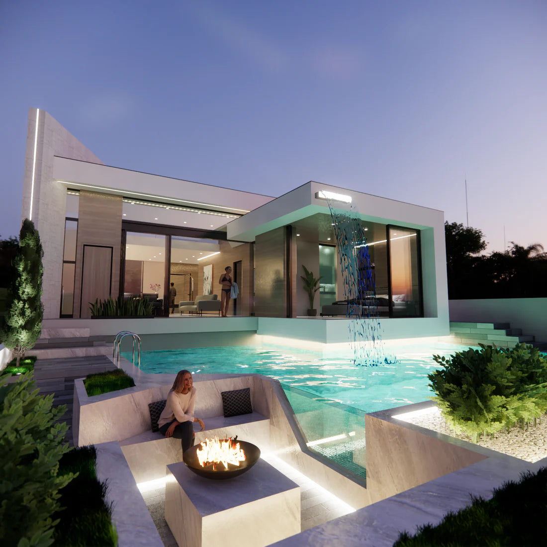 Single-story house plans 12 x 20m