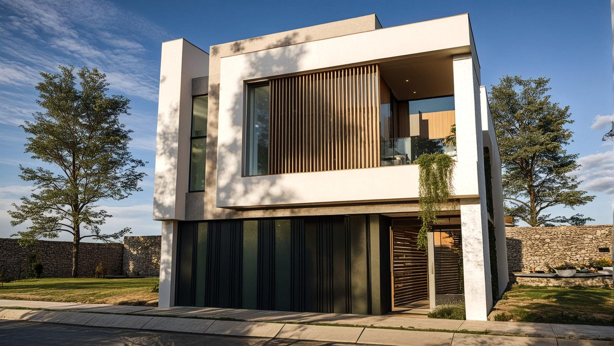 Two-Story Introspective House Plans 8x20 m
