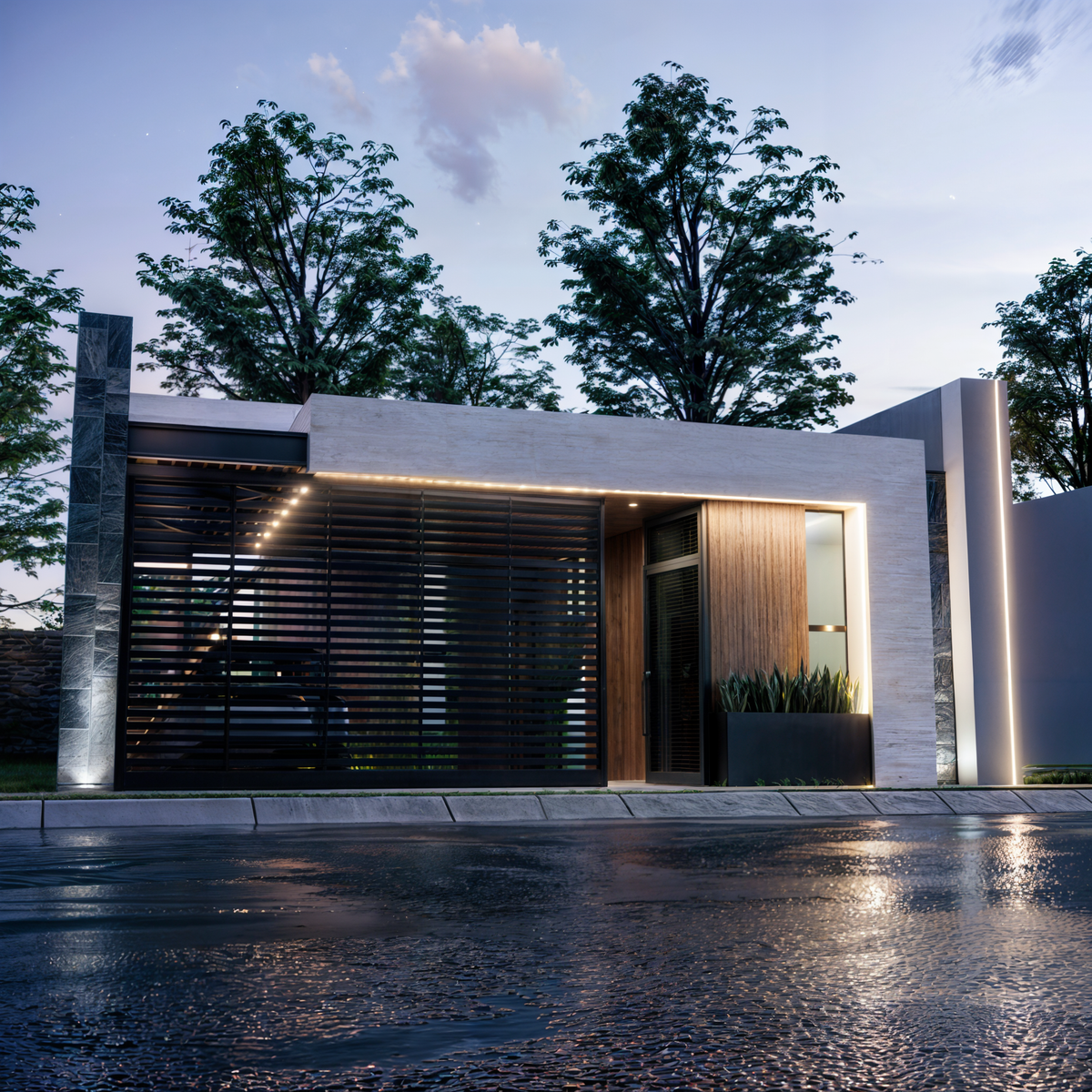 Single-Story House Plans 10x20 m